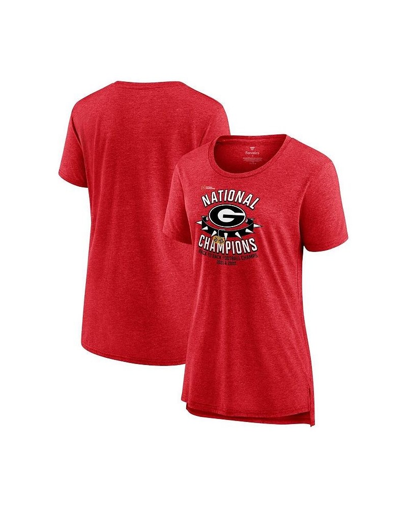 Women's Georgia Bulldogs Back-To-Back College Football Playoff National Champions Tri-Blend Hometown Cornerback T-shirt $22.5...