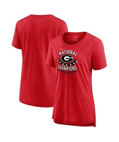 Women's Georgia Bulldogs Back-To-Back College Football Playoff National Champions Tri-Blend Hometown Cornerback T-shirt $22.5...