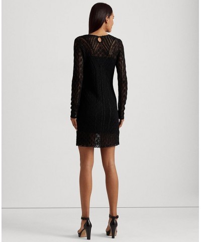 Women's Linen-Blend Sweater Dress Black $115.90 Dresses