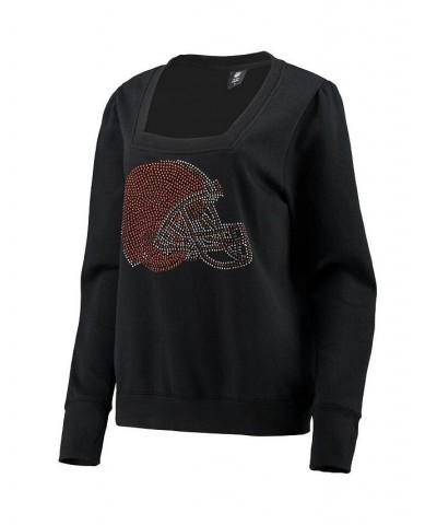 Women's Black Cleveland Browns Winners Square Neck Pullover Sweatshirt Black $40.49 Sweatshirts