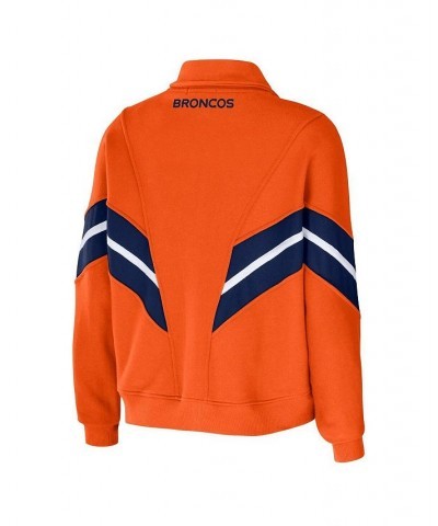 Women's Orange Denver Broncos Plus Size Yarn Dye Stripe Full-Zip Jacket Orange $40.85 Jackets