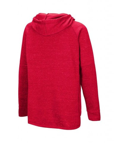 Women's Red Wisconsin Badgers Nollie Slub Raglan Pullover Hoodie Red $28.60 Sweatshirts