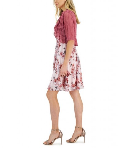 Petite 2-Pc. Crochet Jacket & Dress Set Rosewood $45.54 Dresses