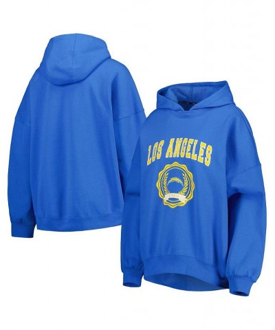 Women's Powder Blue Los Angeles Chargers Becca Drop Shoulder Pullover Hoodie Powder Blue $40.42 Sweatshirts