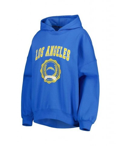 Women's Powder Blue Los Angeles Chargers Becca Drop Shoulder Pullover Hoodie Powder Blue $40.42 Sweatshirts