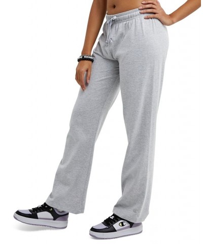 Women's Drawstring-Waist Cotton Pants Gray $17.60 Pants