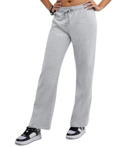 Women's Drawstring-Waist Cotton Pants Gray $17.60 Pants