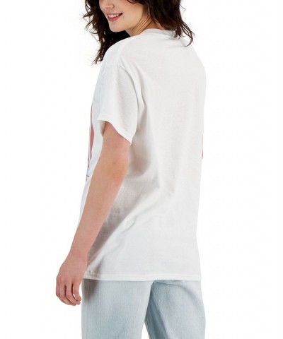 Juniors' JLO Graphic-Print Cotton T-Shirt White $9.65 Tops