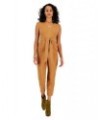 Women's V-Neck Tie-Waist Jumpsuit Toasted Almond $41.42 Pants