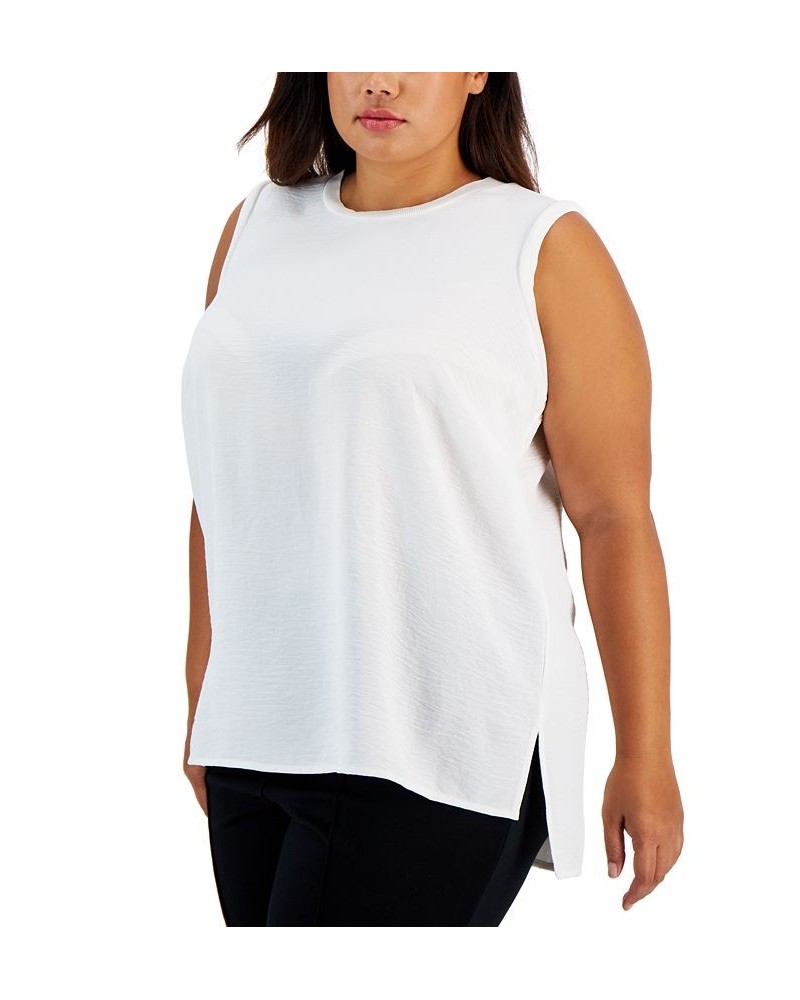 Plus Size Sleeveless Top White $30.00 Tops