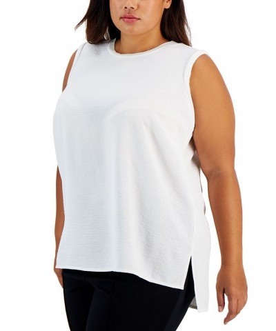 Plus Size Sleeveless Top White $30.00 Tops