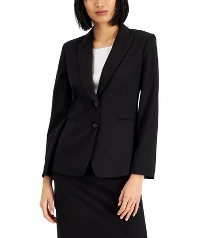 Notched Two-Button Blazer Black $51.43 Jackets