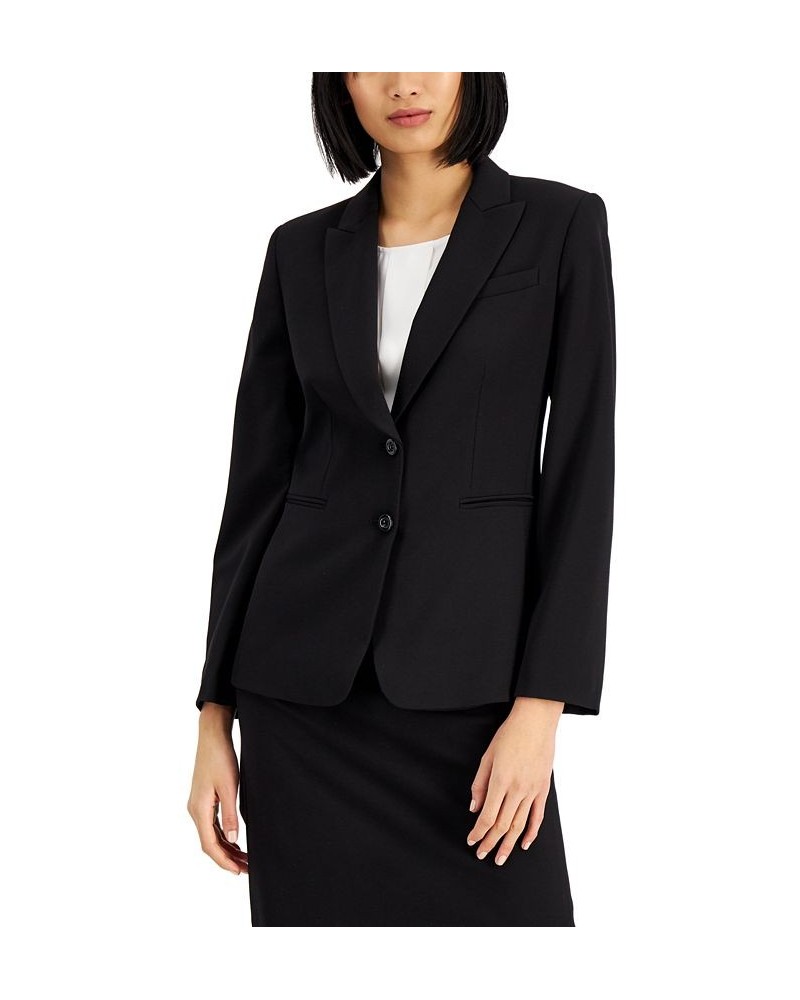 Notched Two-Button Blazer Black $51.43 Jackets