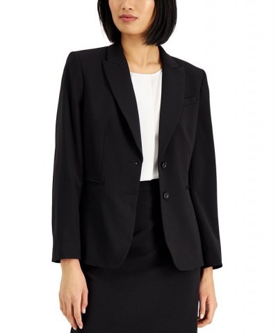 Notched Two-Button Blazer Black $51.43 Jackets