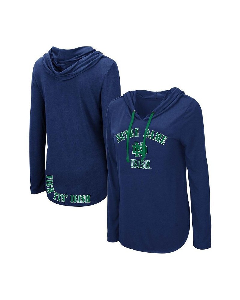 Women's Navy Notre Dame Fighting Irish My Lover Long Sleeve Hoodie T-shirt Blue $18.00 Tops