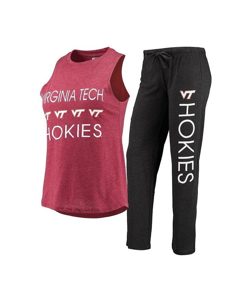 Women's Black Maroon Virginia Tech Hokies Tank Top and Pants Sleep Set Black, Maroon $26.65 Pajama