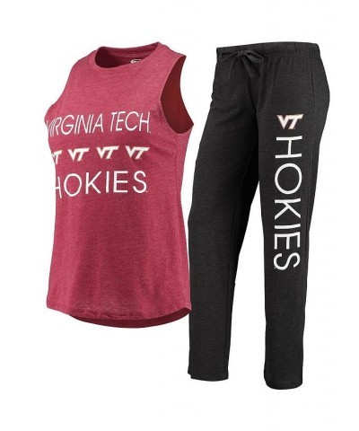 Women's Black Maroon Virginia Tech Hokies Tank Top and Pants Sleep Set Black, Maroon $26.65 Pajama