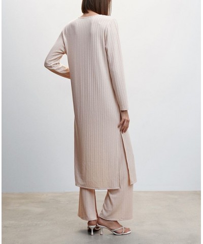 Women's Ribbed Long Cardigan Sand $32.20 Sweaters