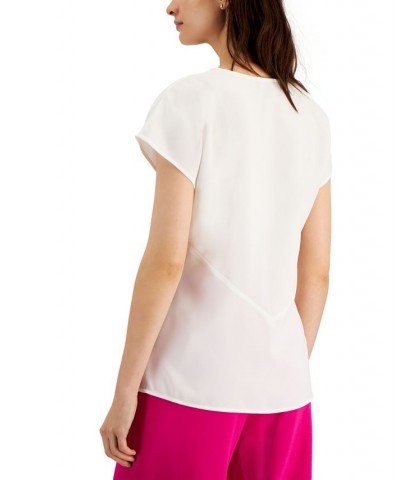 Twist-Front Top Ivory/Cream $26.21 Tops