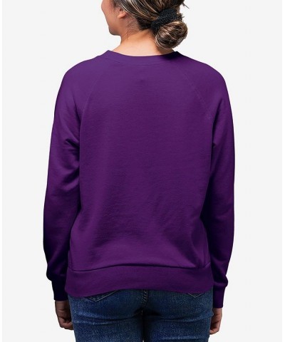 Women's 80s One Hit Wonders Word Art Crewneck Sweatshirt Purple $24.00 Tops