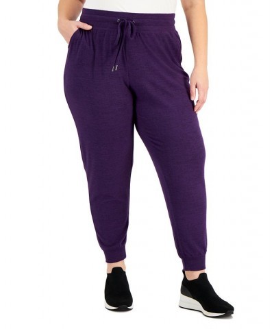 Plus Size Drawstring Knit Joggers Fig $13.34 Pants