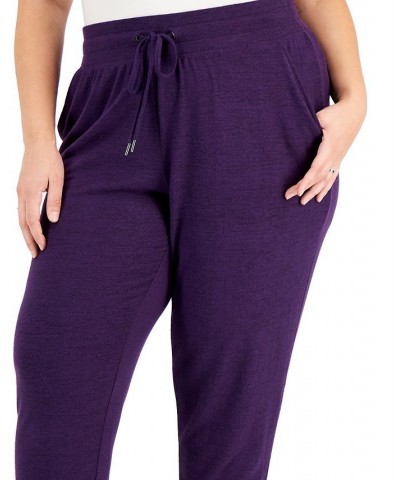 Plus Size Drawstring Knit Joggers Fig $13.34 Pants