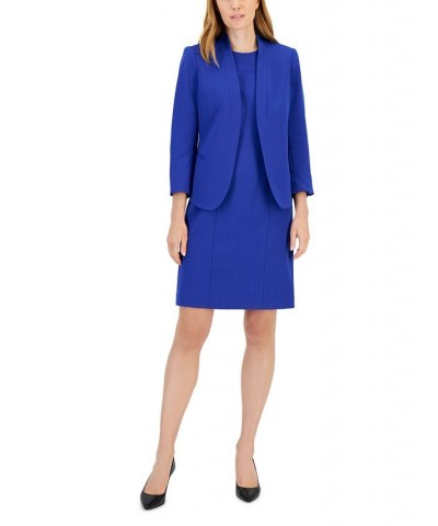 Executive Collection Shawl-Collar Sleeveless Sheath Dress Suit Blue $112.50 Suits