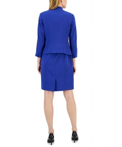 Executive Collection Shawl-Collar Sleeveless Sheath Dress Suit Blue $112.50 Suits