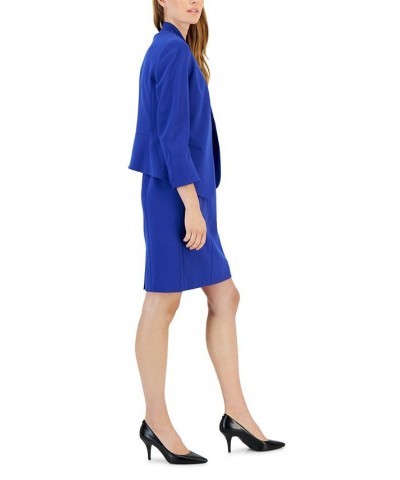 Executive Collection Shawl-Collar Sleeveless Sheath Dress Suit Blue $112.50 Suits