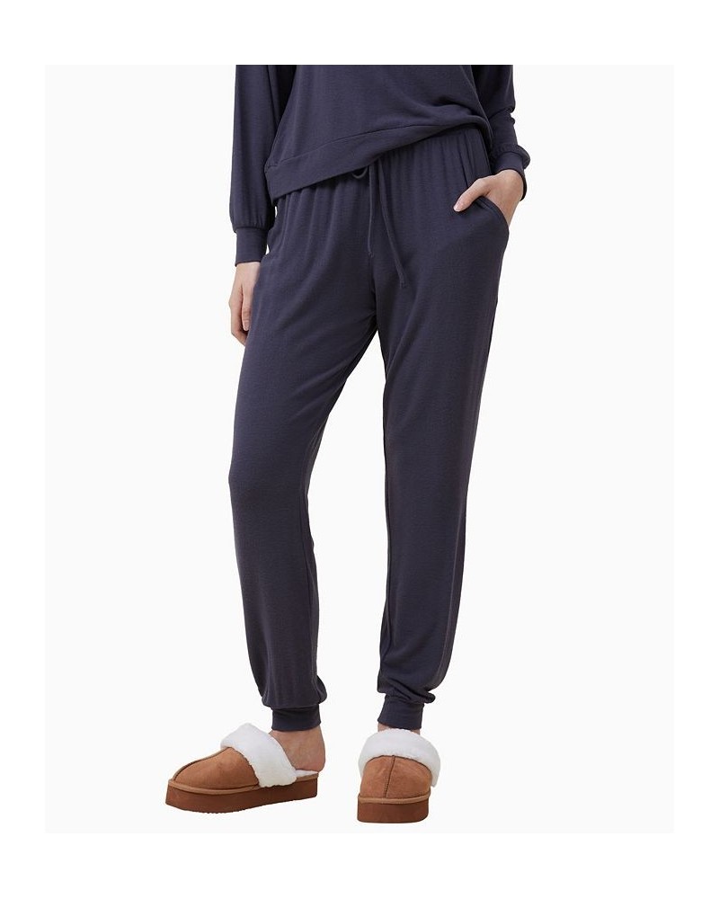 Women's Super Soft Slim Pants Blue $28.04 Sleepwear