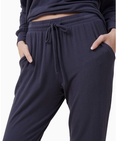 Women's Super Soft Slim Pants Blue $28.04 Sleepwear