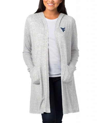 Women's Heathered Gray West Virginia Mountaineers Cuddle Soft Duster Tri-Blend Hooded Cardigan Heathered Gray $27.95 Sweaters