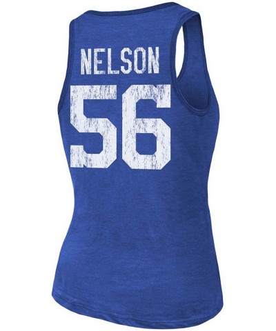 Women's Quenton Nelson Heathered Royal Indianapolis Colts Name Number Tri-Blend Tank Top Heathered Blue $20.50 Tops