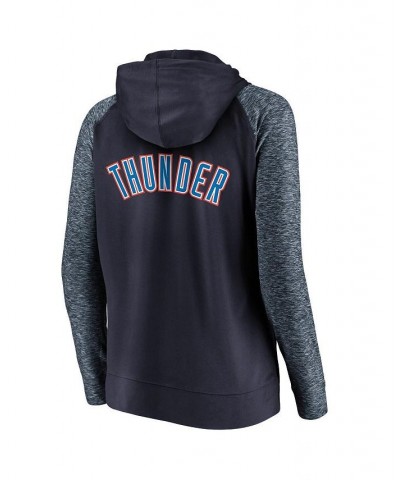 Women's Oklahoma City Thunder Made to Move Static Raglan Performance Full-Zip Hoodie Navy, Heathered Navy $33.58 Sweatshirts