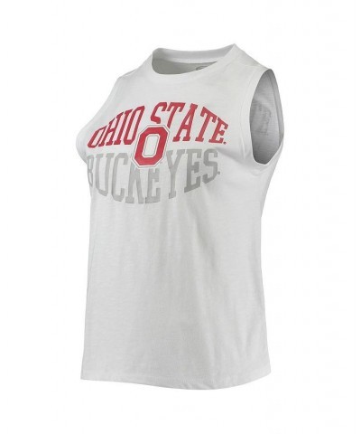 Women's Charcoal White Ohio State Buckeyes Tank Top and Leggings Sleep Set Charcoal, White $33.14 Pajama