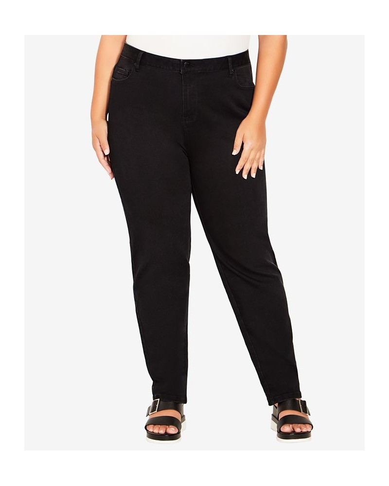 Plus Size Butter Denim Straight Jeans Black $34.30 Jeans