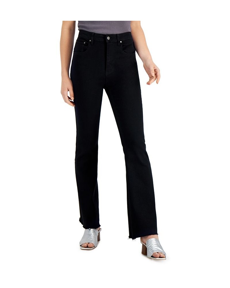 Juniors' High Rise Flare Jeans Black $12.40 Jeans