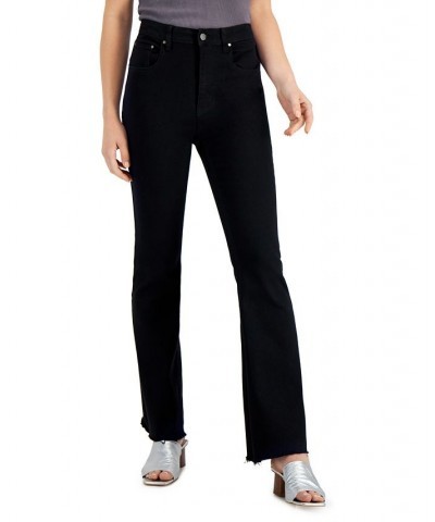 Juniors' High Rise Flare Jeans Black $12.40 Jeans