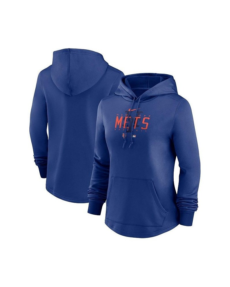 Women's Royal New York Mets Authentic Collection Pregame Performance Pullover Hoodie Royal $41.80 Sweatshirts