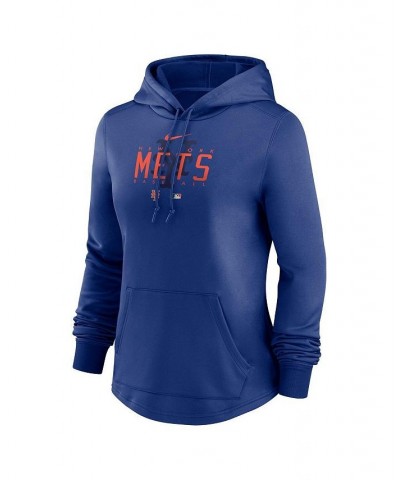 Women's Royal New York Mets Authentic Collection Pregame Performance Pullover Hoodie Royal $41.80 Sweatshirts