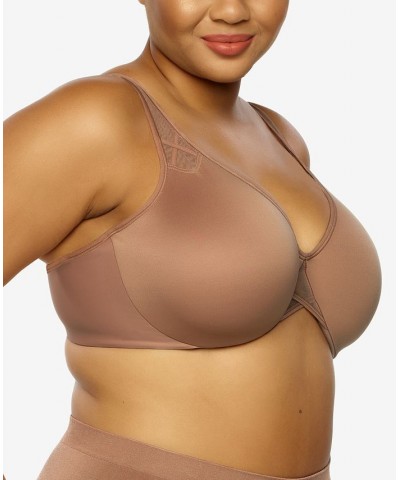 Plus Size Amaranth Cushioned Comfort Unlined Minimizer Underwire Bra Brown $19.23 Bras