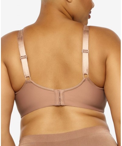 Plus Size Amaranth Cushioned Comfort Unlined Minimizer Underwire Bra Brown $19.23 Bras