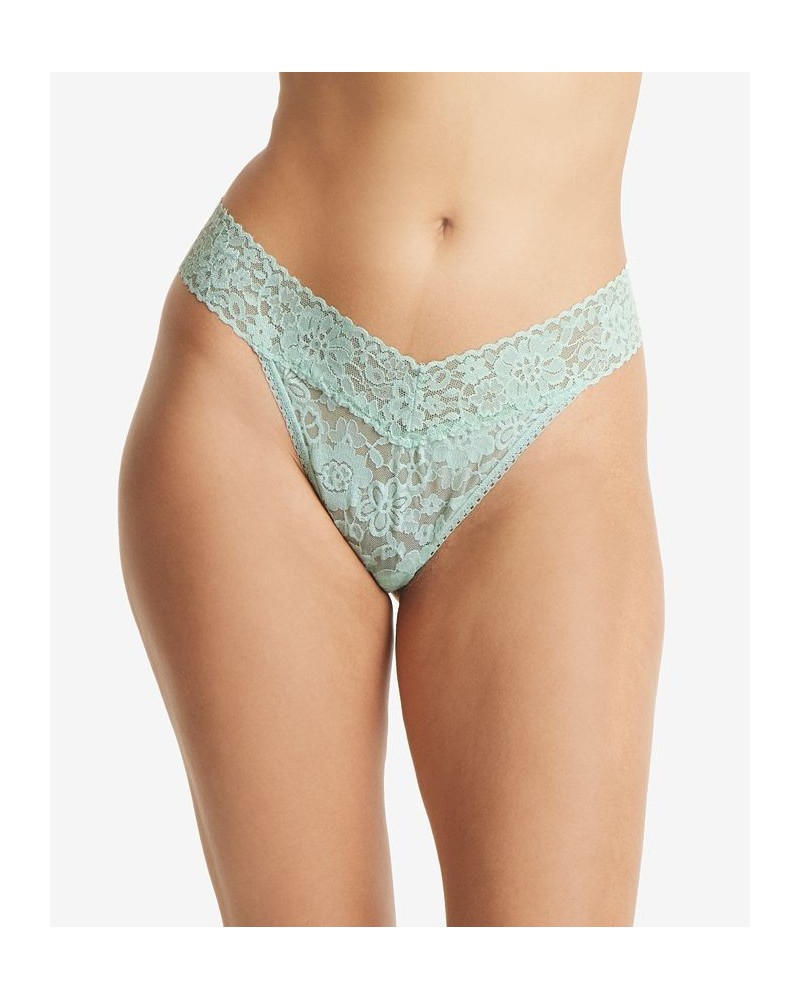 Women's Daily Lace Original Rise Thong 771101 Green $10.25 Panty