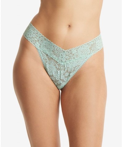 Women's Daily Lace Original Rise Thong 771101 Green $10.25 Panty