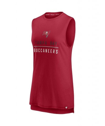 Women's Branded Red Tampa Bay Buccaneers True Contender Tank Top Red $17.84 Tops