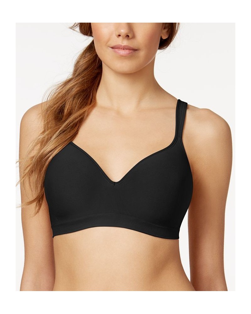 Comfort Revolution Shaping Wireless Smoothing Bra 3463 Black $14.26 Bras