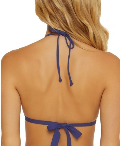 Women's Color Play Triangle Bikini Top Deep Water $39.60 Swimsuits