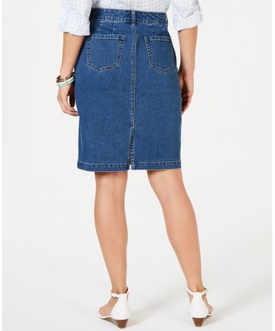 Petite Denim Tummy-Control Skirt Lyon Wash $20.86 Skirts