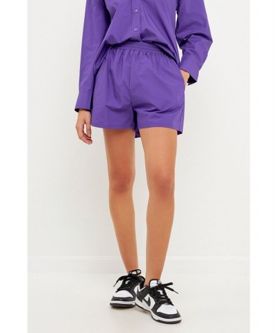 Women's Boyfriend Shorts Purple $38.50 Shorts