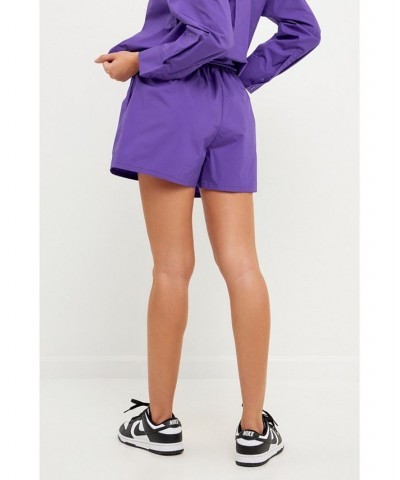 Women's Boyfriend Shorts Purple $38.50 Shorts